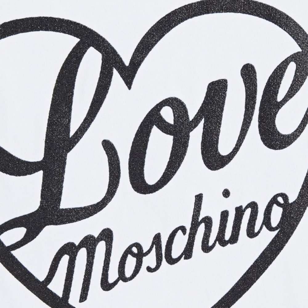 Authentic Love Moschino Faux Pearl Embellished Glittered Tee NWT - Picture 4 of 14